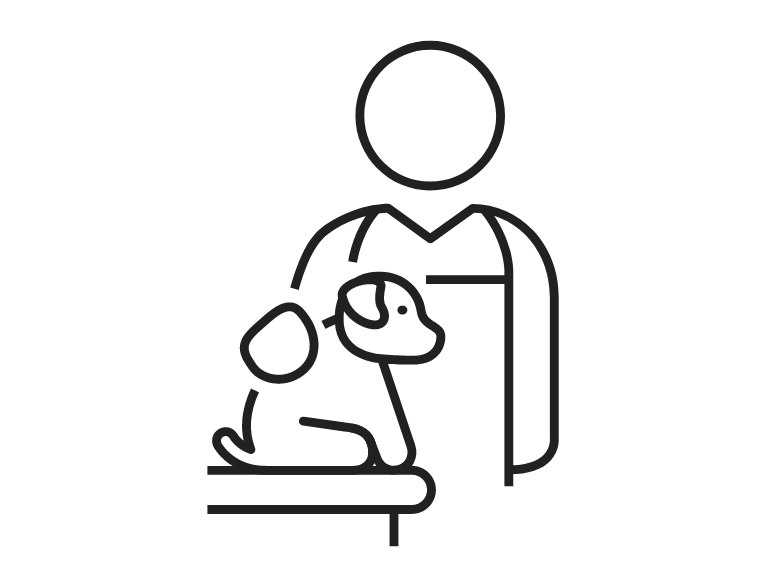 ikona głaskania psa