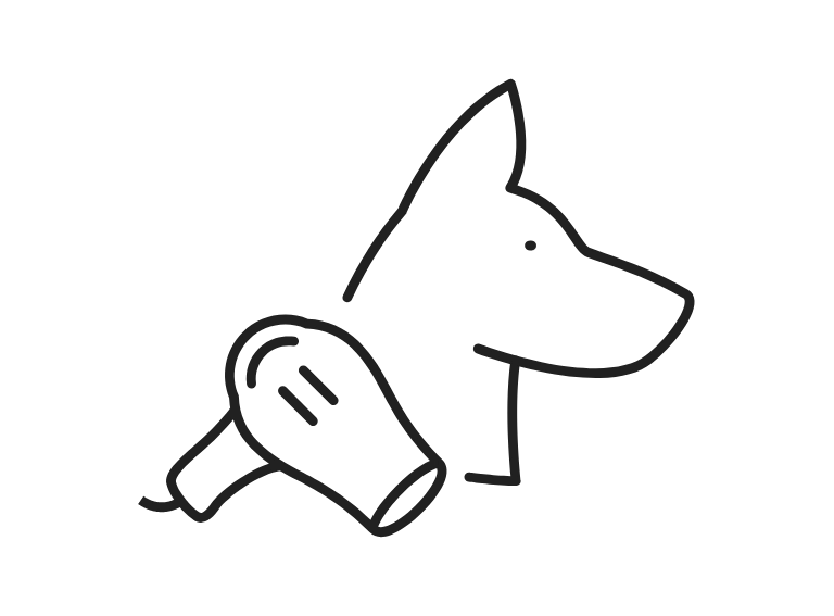 ikona suszarki i psa